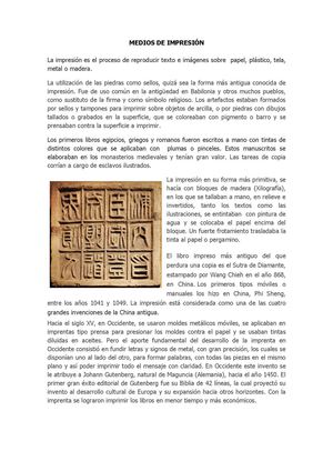 Medios de Impresión