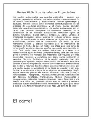 Medios Didácticos Visuales No Proyectables