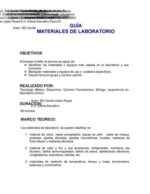 Utensilios De Laboratorio