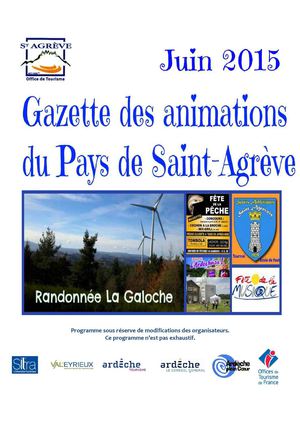 Gazette des Animations du Pays de Saint Agrève Juin 2015