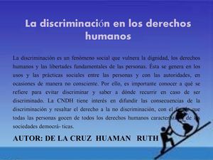 La Discriminación En Los Derechos Humanos
