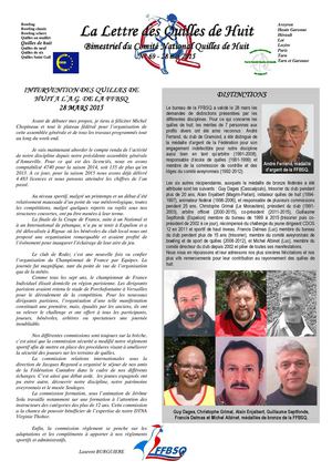 Lettre N°69 Mai 2015