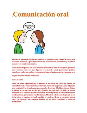 Comunicación Oral