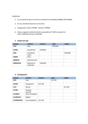 Ejercicios Contabilidad