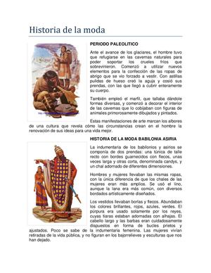 Historia De La Moda