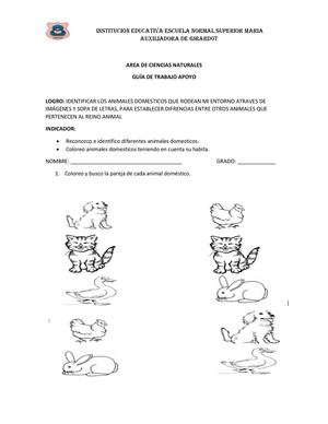 Guia Los Animales Domésticos