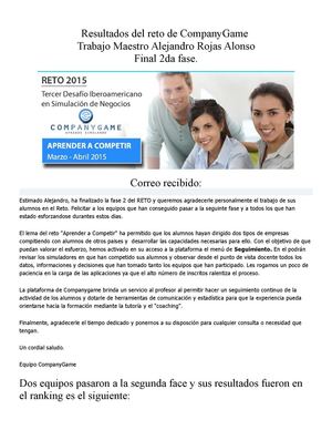 Resultados Finales Company