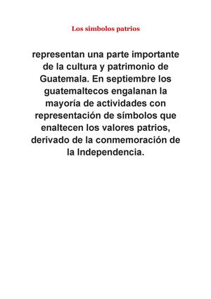 los simbolos patrios