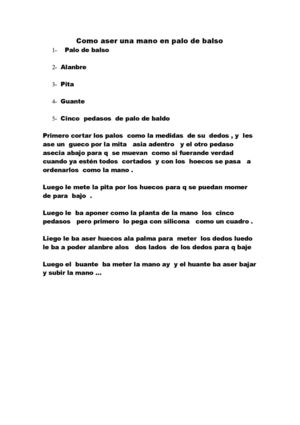 Como Aser Una Mano En Palo De Balso