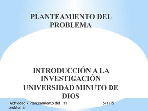 Planteamiento Del Problema