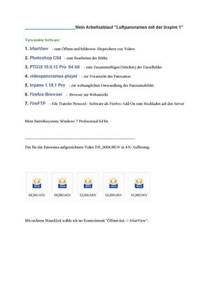 Mein Arbeitsablauf "Luftpanoramen mit der Inspire 1"