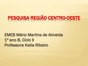 Pesquisa Região Centro-Oeste