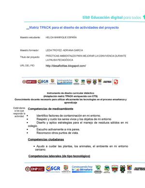 Planificador Tita Ciencias Y Educacion Ambiental 2015