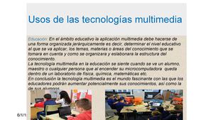 Usos De Las Tecnologías Multimedia