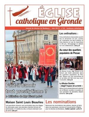 EGLISE CATHOLIQUE EN GIRONDE - N°26 - JUIN 2015