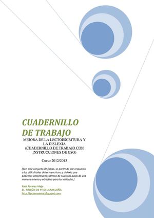 Cuadernillo De Trabajo Mejorar La Lectoescritura Dislexia