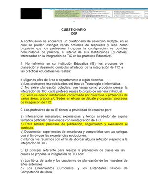 Cuestionario CoP Alejandra Castaño