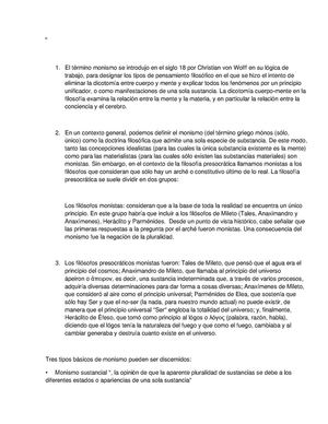 Filosofía Presocratica Monista