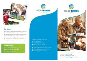Group Homes Australia – Aged Care Brochure