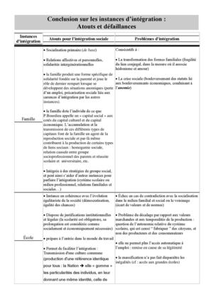 2014conclusion Sur Les Instances Dintégration Tableau