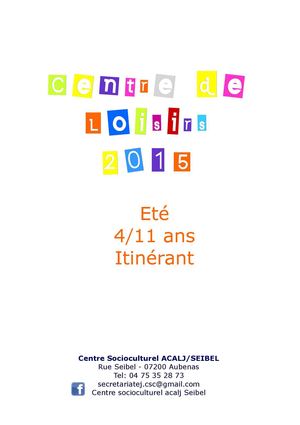 Ete 2015 Itinerant