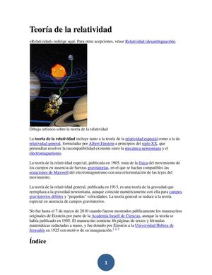 Teoría De La Relatividad