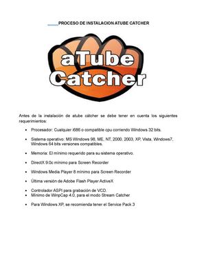 Proceso De Instalacion Atube Catcher