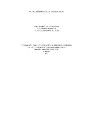 Glosario Logistica Y Distribución