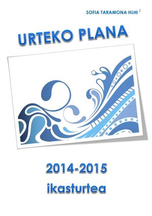 2014 2015 Ikasturteko Plana