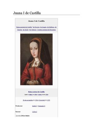 Juana I De Castilla