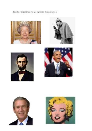 Descripcion De Personajes Famosos
