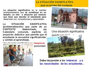 Situación Significativa De La Sesión De Aprendizaje