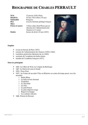 Biographie Charles Perrault