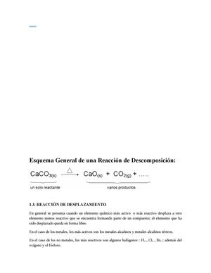 Esquema General De Una Reaccion Química Calame