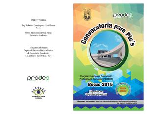 Triptico Becas Prodep
