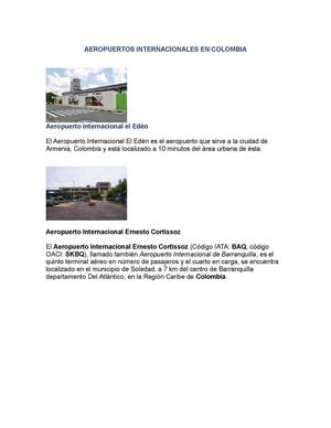 Aeropuertos Internacionales En Colombia