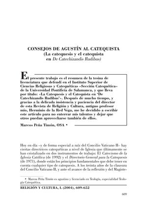 Consejos De Agustín A Los Catequistas