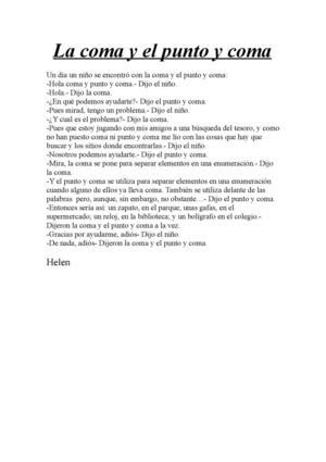 La Coma Y El Punto y Coma