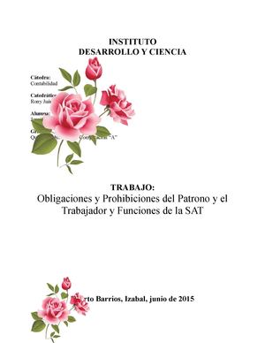 Obligaciones Del Patrono Jenny Sagastume