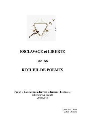Esclavage et Liberté - Recueil De Poèmes 2015