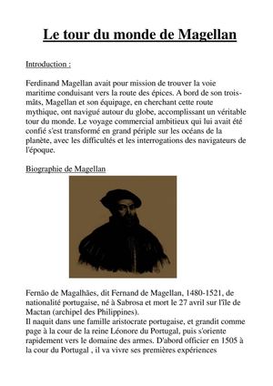 Le Tour Du Monde De Magellan