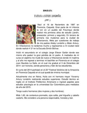 Biografía Tatiana