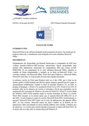 Ensayo De Word