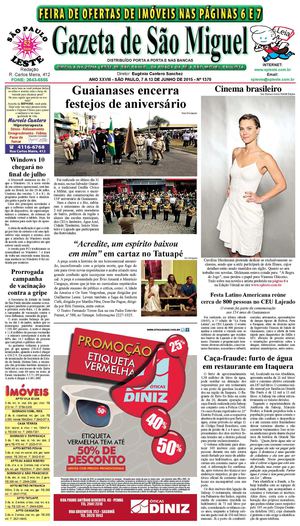 Gazeta de São Miguel - edição 1370 - 7 a 13/06/15