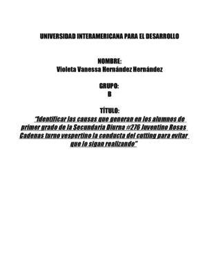 Causas Del Cutting En Los Adolescentes, Violeta Hernández