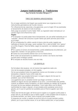 Juegos Y Tradiciones Por FG Mangue 3º T