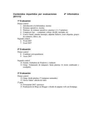 Contenidos Por Evaluaciones