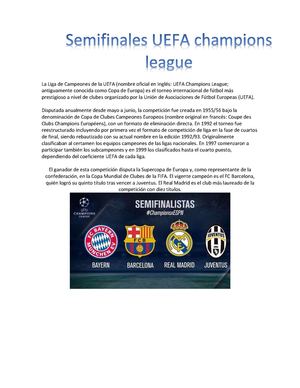 La Liga De Campeones De La Uefa