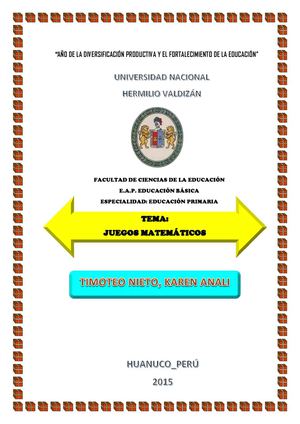 JUEGOS MATEMÁTICOS - TIMOTEO NIETO KAREN ANALI