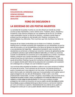 La Sociedad De Los Poetas Muertos